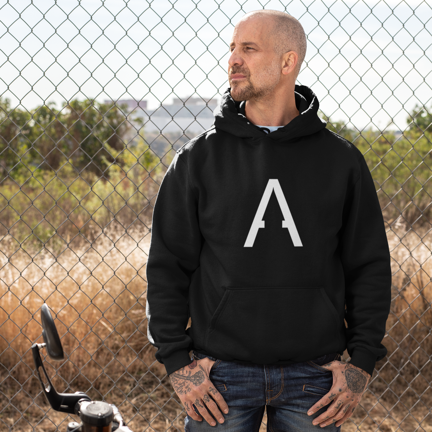 Arnaud Black-White Premium Eco Hoodie