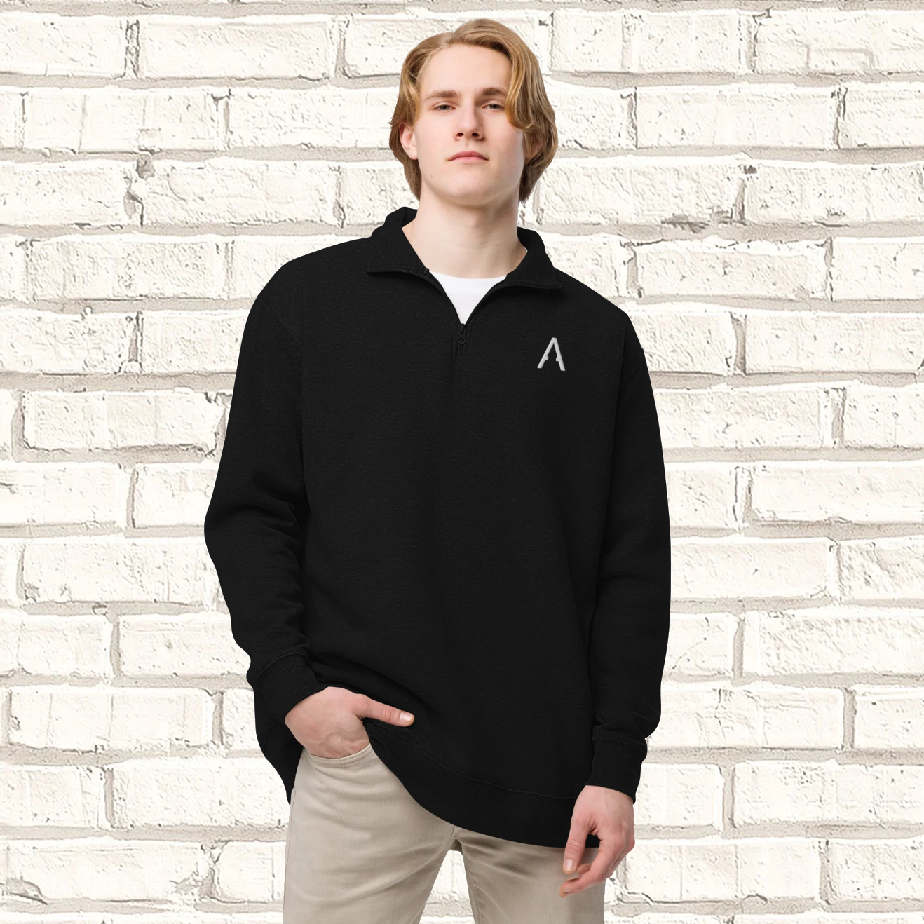 Arnaud Unisex Fleece Black Pullover