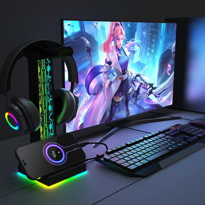 Pro RGB Headset Stand with USB Hub