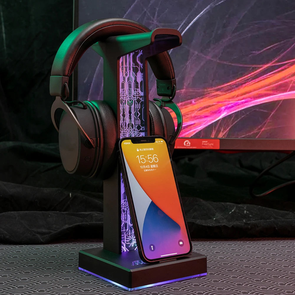 Pro RGB Headset Stand with USB Hub