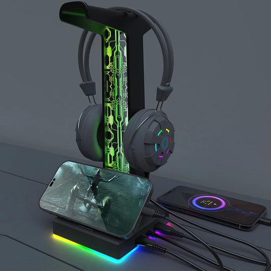 Pro RGB Headset Stand with USB Hub