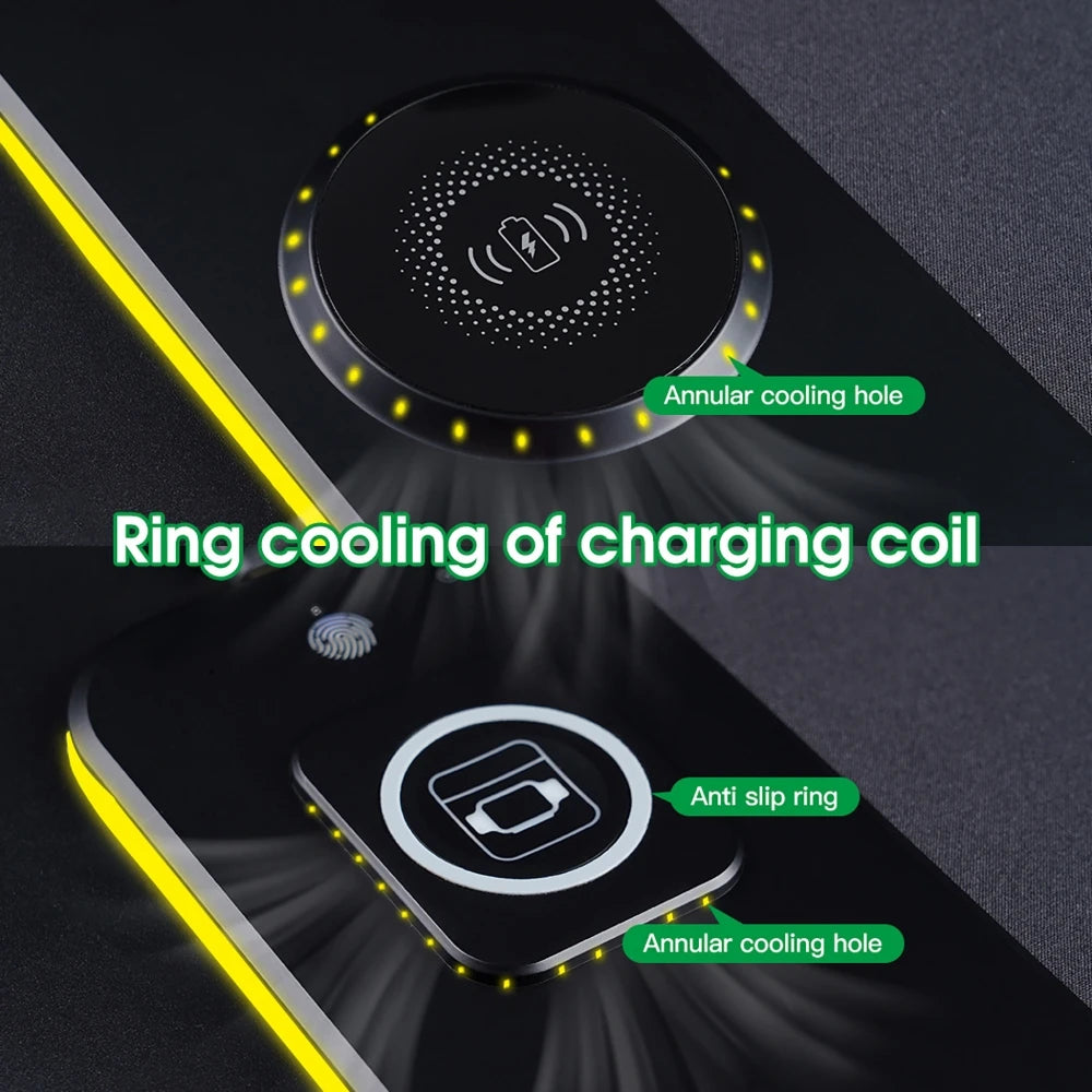 3-in-1 RGB Wireless Charging Gaming Mouse Pad