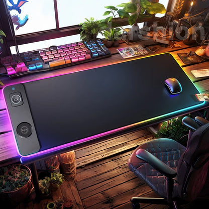 3-in-1 RGB Wireless Charging Gaming Mouse Pad